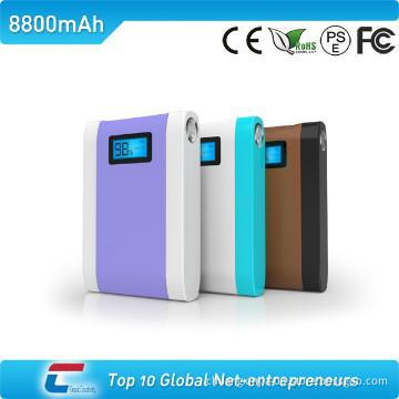 mobile phone portable charger with big LED torch/LCD display
